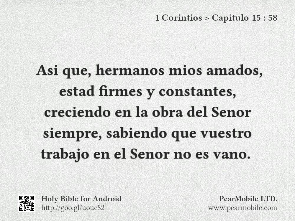 1 Corintios, Capítulo 15:58